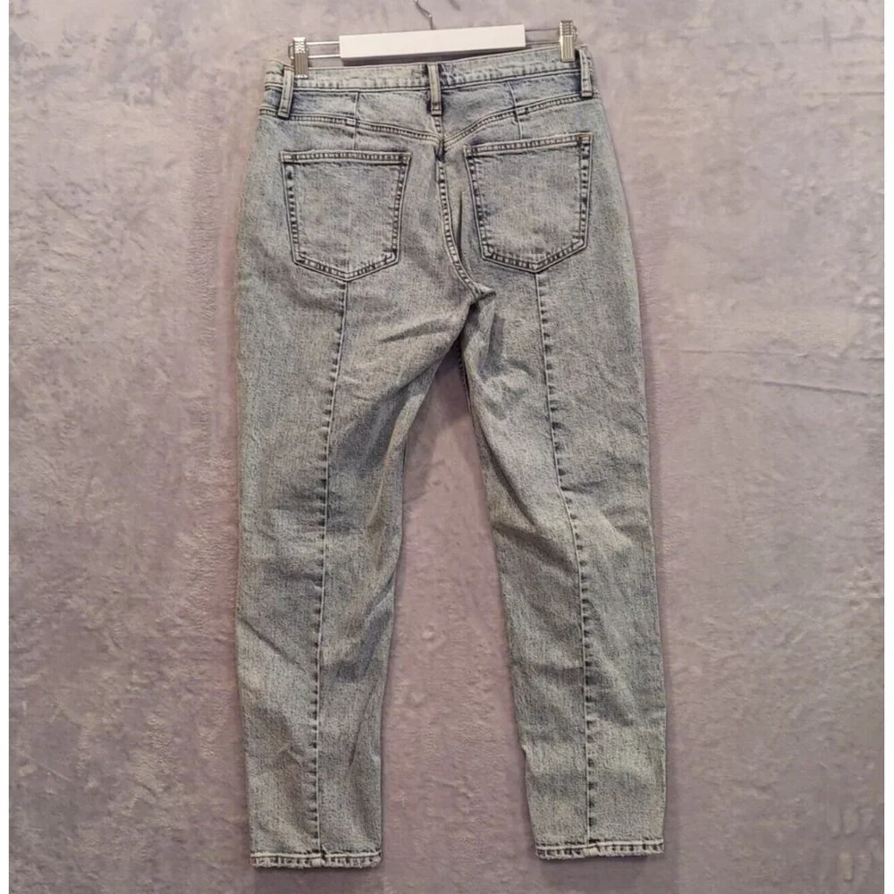 Silver Frisco Tapered Womens Size 28/28 (31x27) Mid Rise Distressed Denim Jeans - Picture 15 of 16